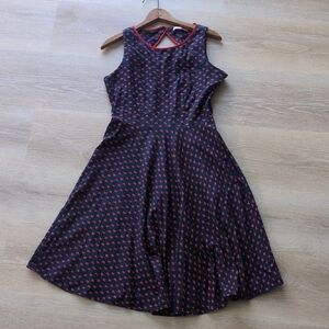 Size Large Modcloth Heart Pattern Retro A-line dress